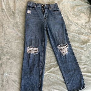 PacSun Medium Blue Distressed High Rise Jeans